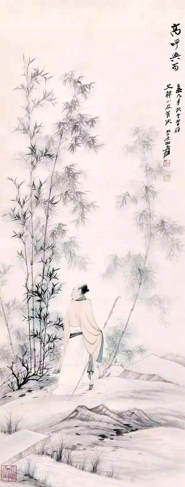 竹下高士——中国传统国画中的高士与竹子（图）