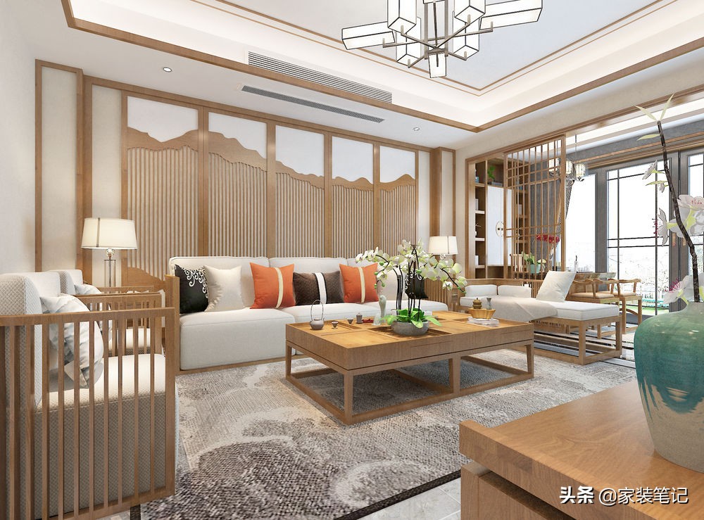 她家150㎡新中式风，全屋充满了温馨感，细节处尽显奢华与品位