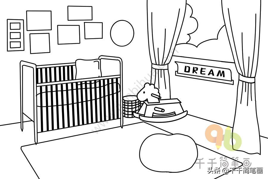 书桌卧室简笔画，零基础也能轻松学会