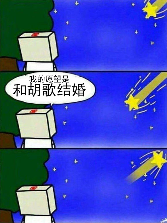 向流星许愿流星又折回去的表情包