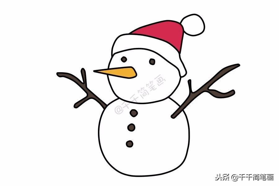 2018年圣诞节雪人简笔画怎么画？