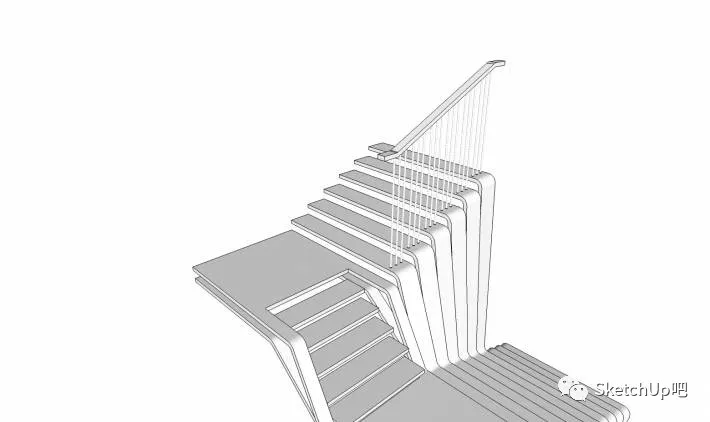 SU建模教程·骚断腿的曲线楼梯