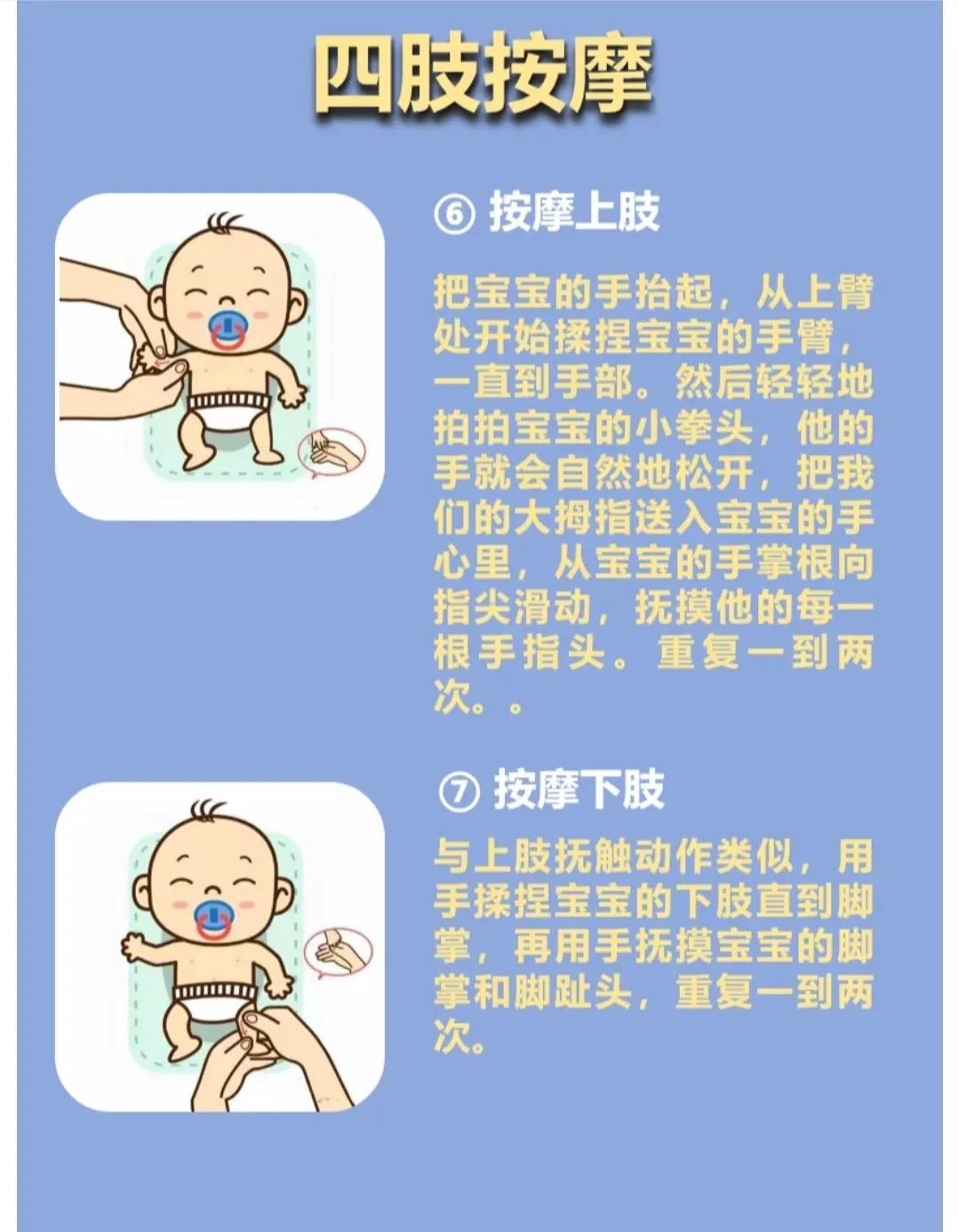婴儿按摩法（宝宝抚触抚触操手法详细图解）-幼儿百科-魔术铺