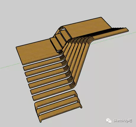 SU建模教程·骚断腿的曲线楼梯