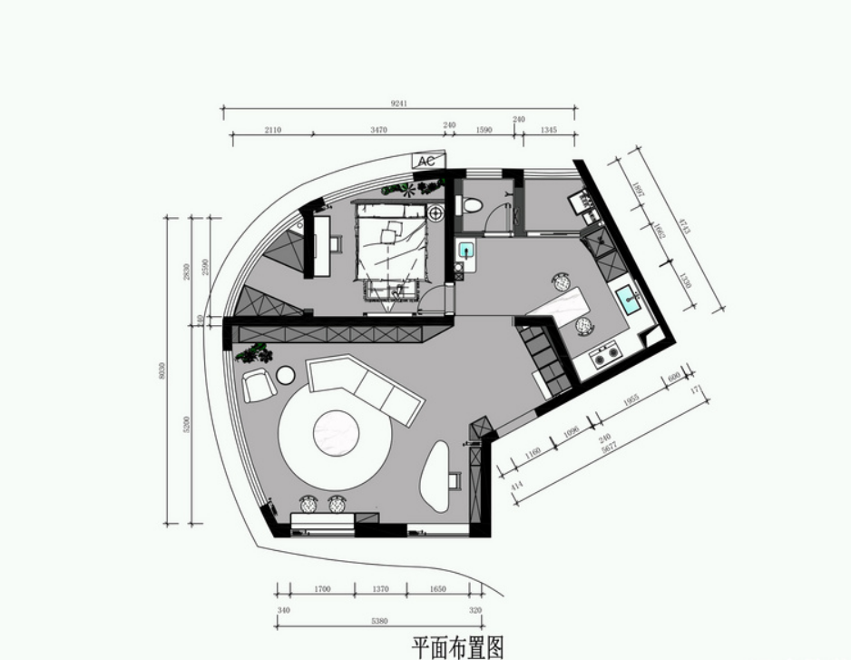 全屋定制圆弧形窗户装修效果图，优雅设计提升空间质感
