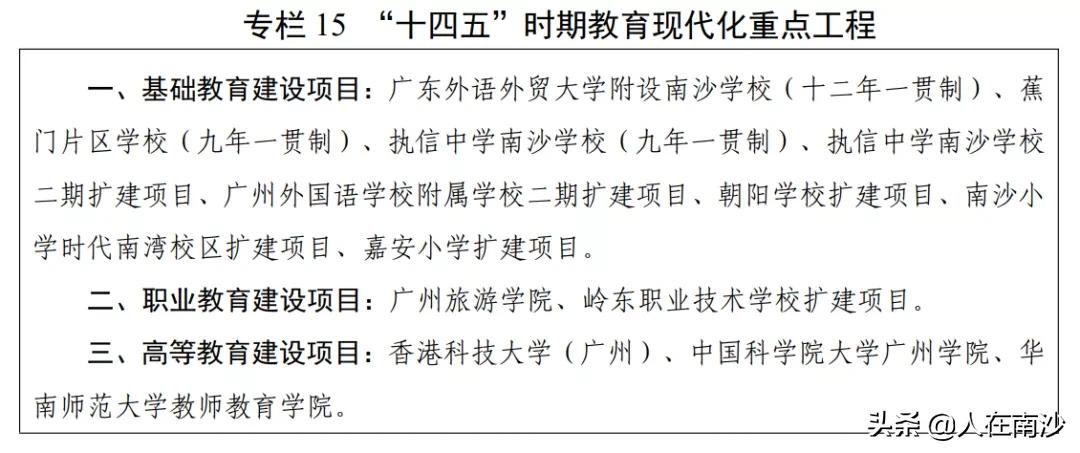 南沙两大名校广外和执信将扩建！南沙十四五规划之教育篇