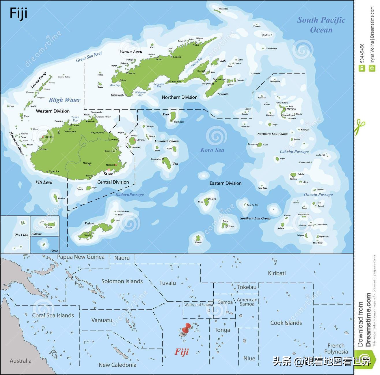 南太平洋地图(南太平洋的十字路口斐济，为什么38%的人口为印度族人？)