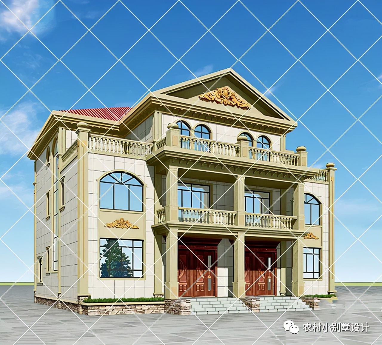 68款兄弟双拼农村别墅,兄弟这样建房,大气又省钱,财运来了挡不了