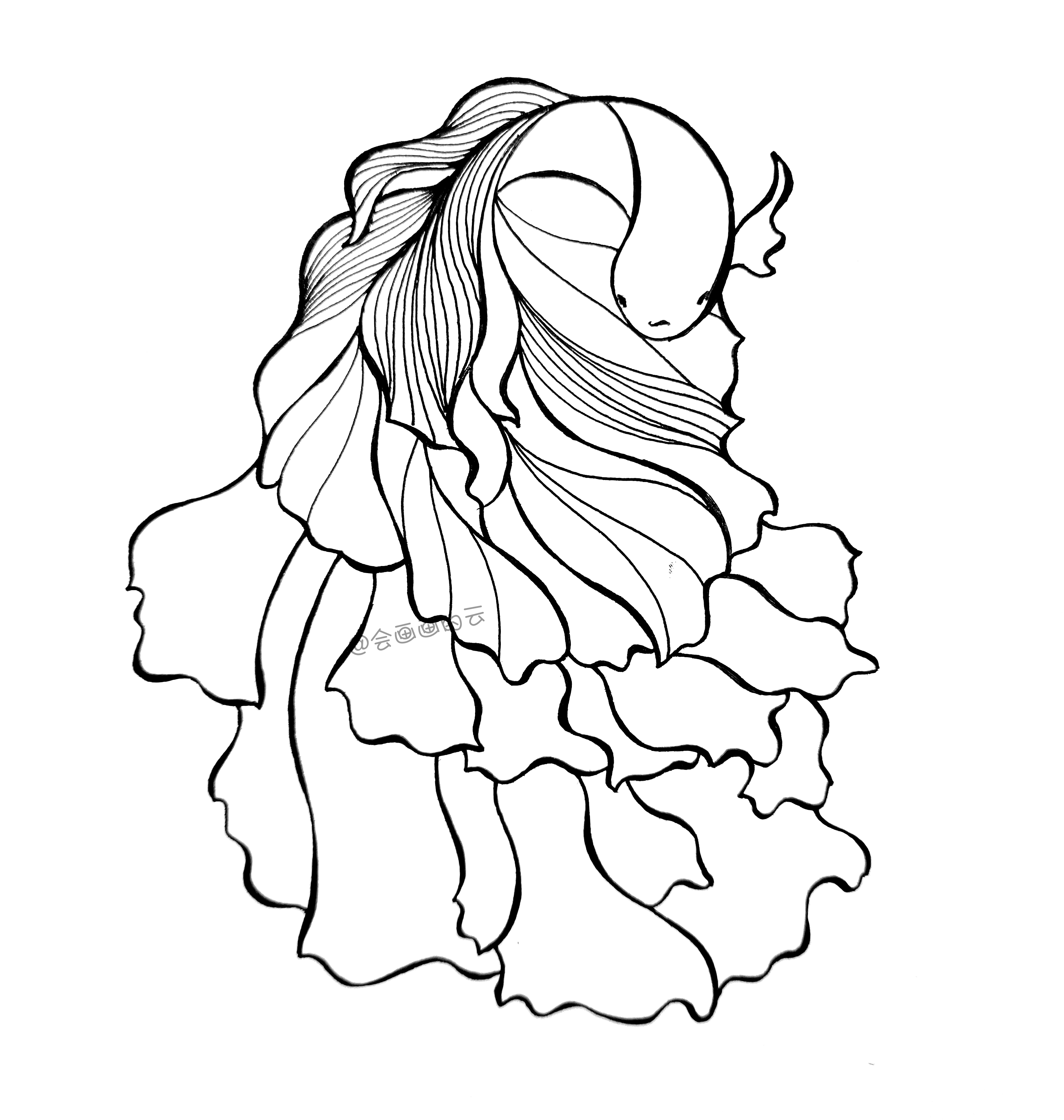 3款简笔画金鱼，零基础也可以画的线描画