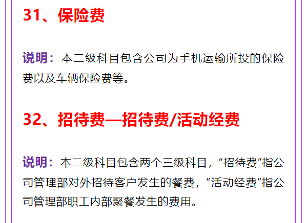 财务人员速看：管理费用明细科目大全（完整版），建议收藏