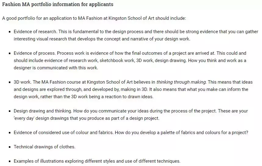 全球顶级服装院校Deadline&作品集格式一览