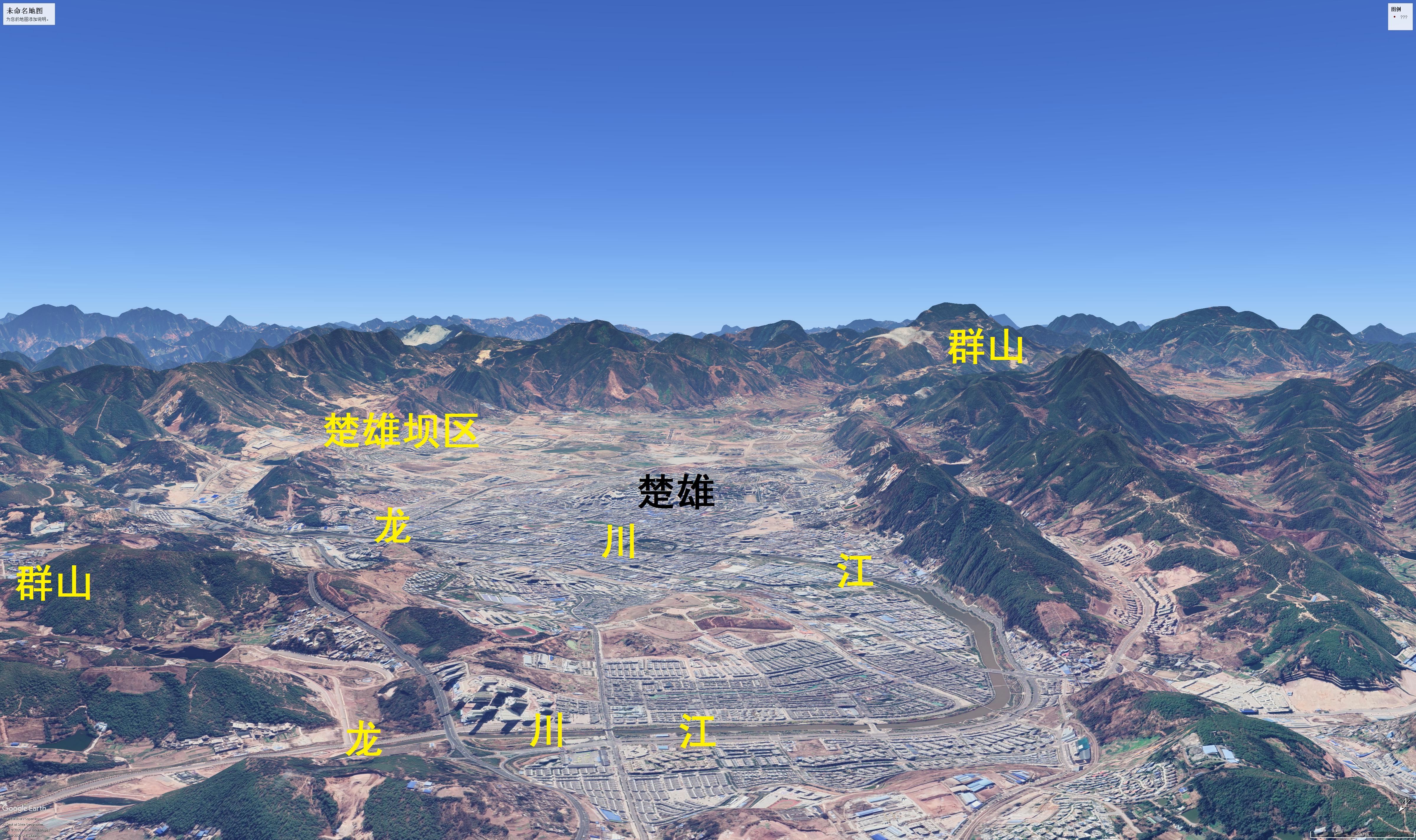 云南省八大民族自治州简易地形图:大理,西双版纳,文山,芒市等