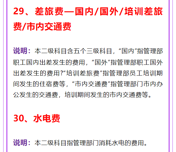 财务人员速看：管理费用明细科目大全（完整版），建议收藏