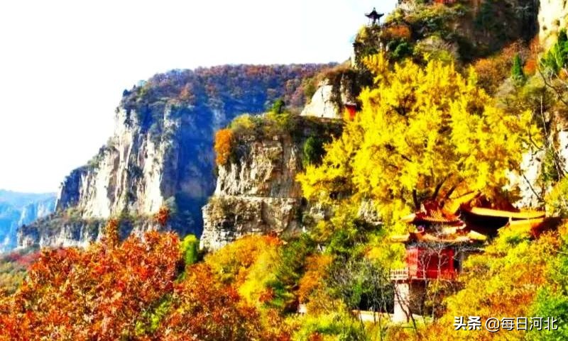 看喀斯特地貌与红叶交融！天桂山的秋天，当真要逼疯摄影师