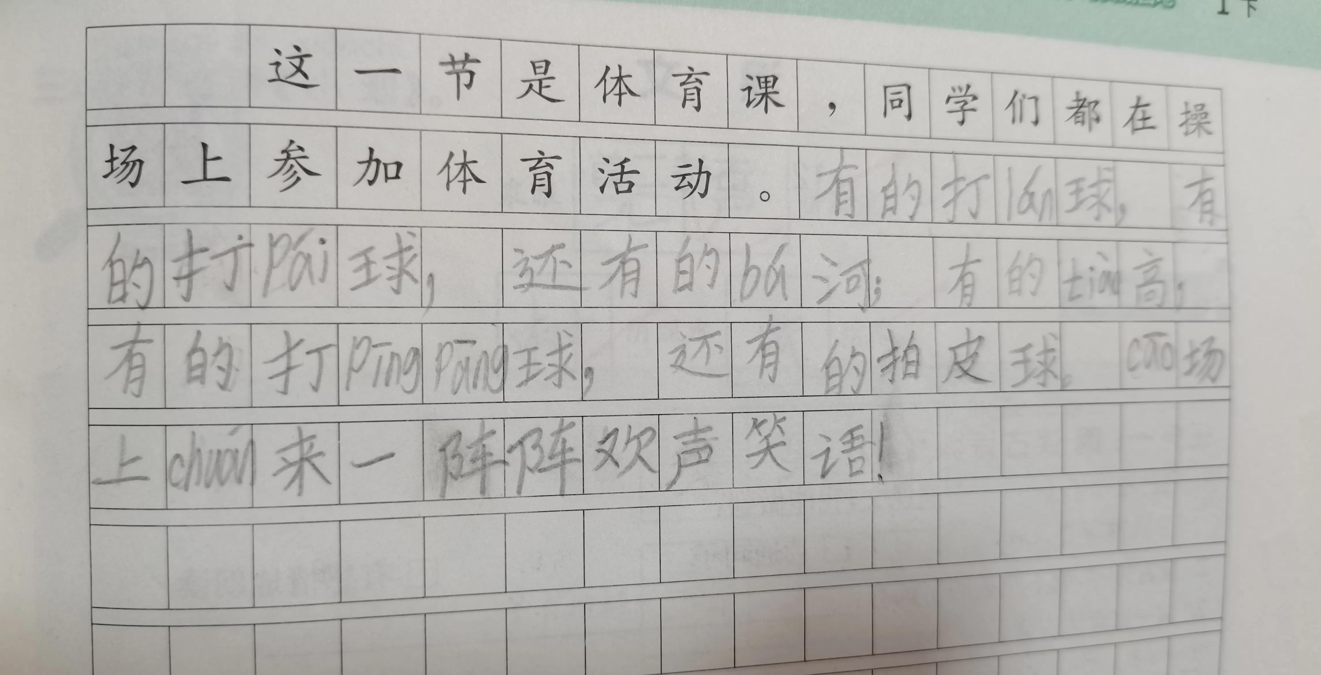 记录一年级的写话：（4）