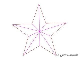 每天学一幅简笔画--五角星的画法步骤图片