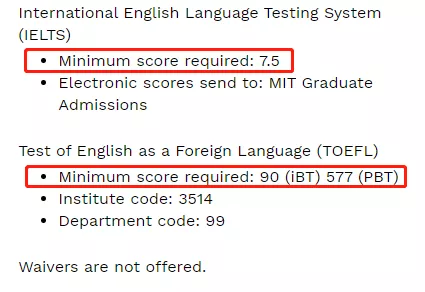 2021年世界顶级名校最新语言成绩要求