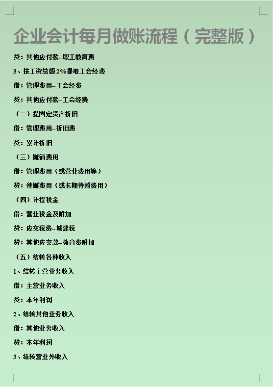 《会计每月做账流程》82页完整版，包含税务申报全流程，学习收藏