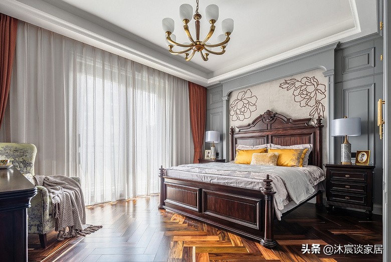她的新家，中美混搭风，室内豪华气派很上档次，两口子住真是幸福