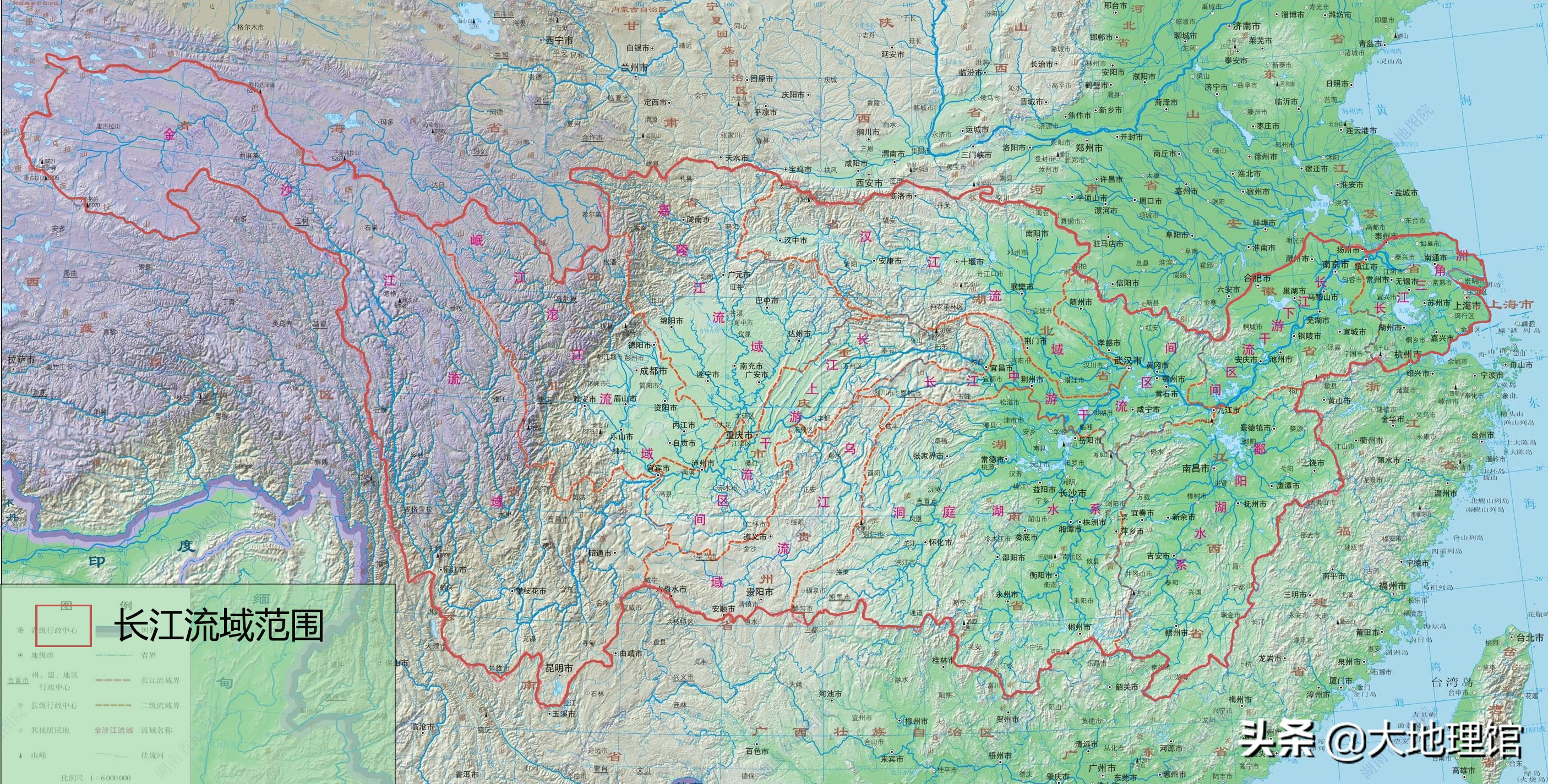 长江流域,流经福建和广东吗?