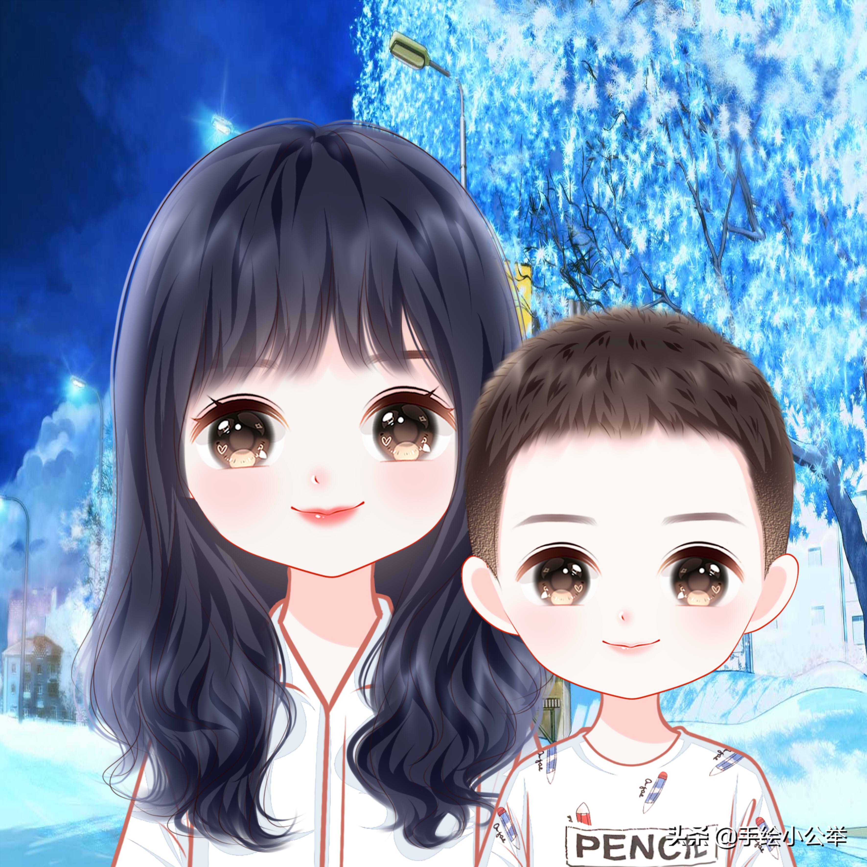 换个头像吧,一家四口q版全家福头像,可爱好看,儿女双全