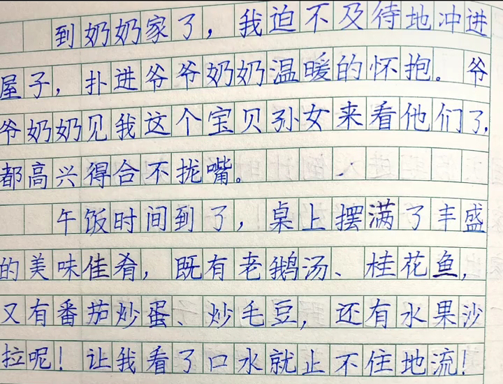 家長曬三年級學霸的日記,字跡堪比