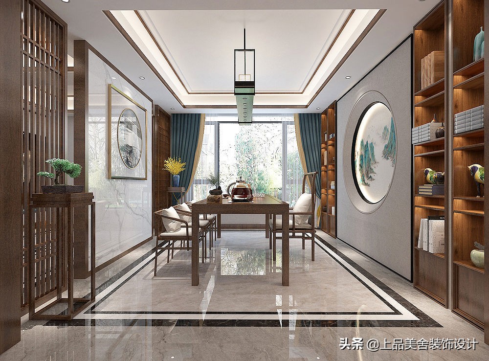 济南夫妇晒540㎡豪宅，将流行新中式融入轻奢调，进门就被惊艳到
