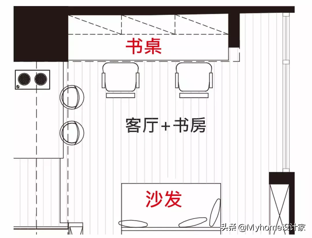 10㎡客厅的10种布局方案，客餐厅一体，小户型还大两倍