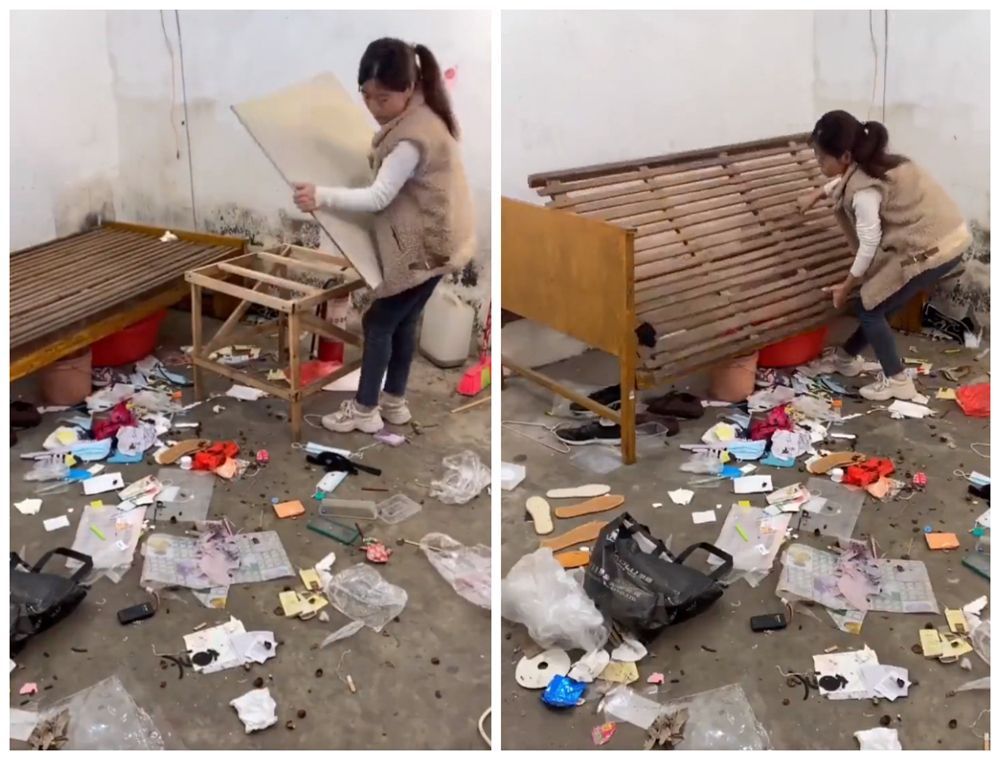 姑娘穷装废弃小屋，亲自动手，超低预算将破败卧室变成“公主风”