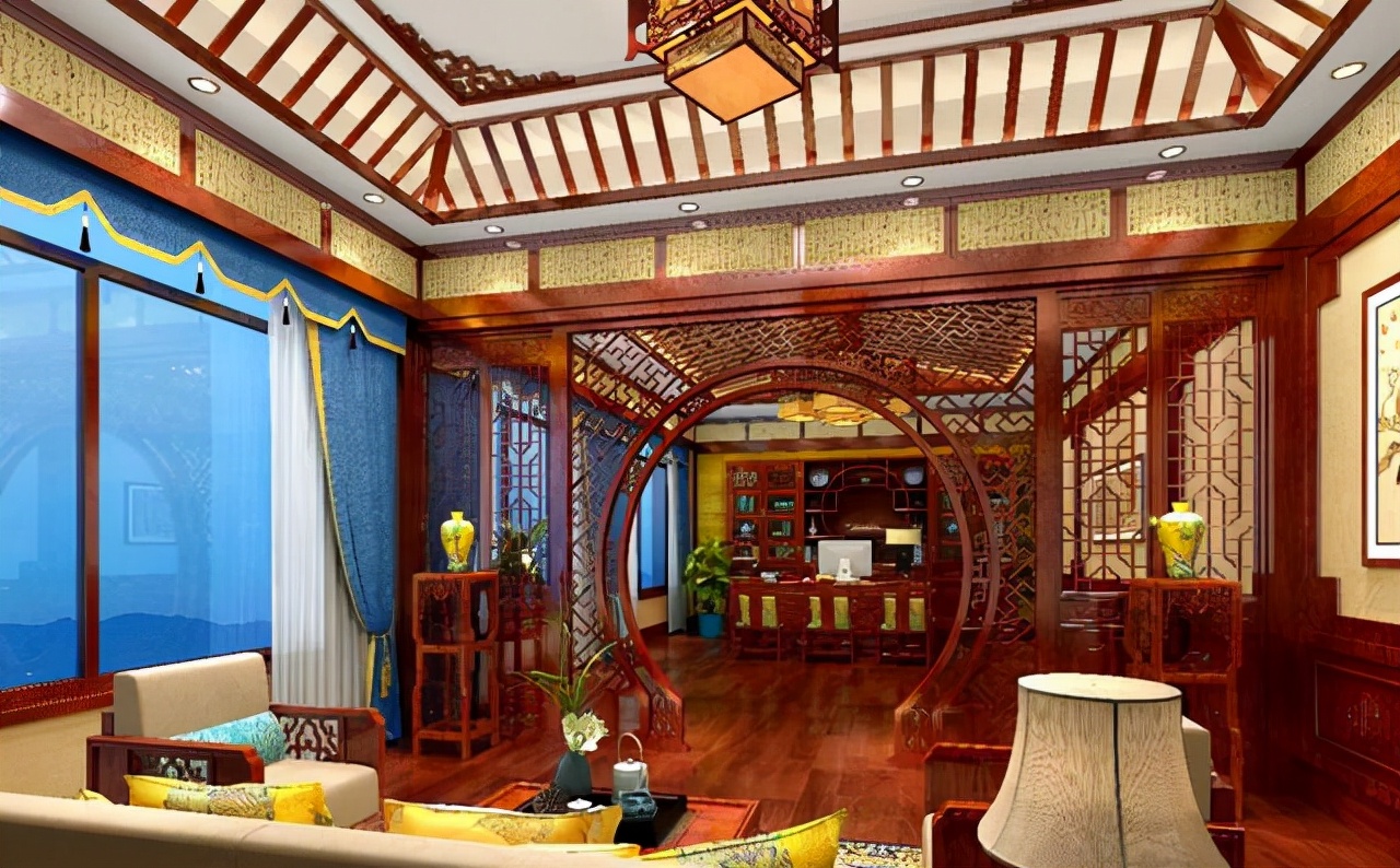 参观了济南夫妻458㎡，全屋红木风，这样古典诗意的家，太美了