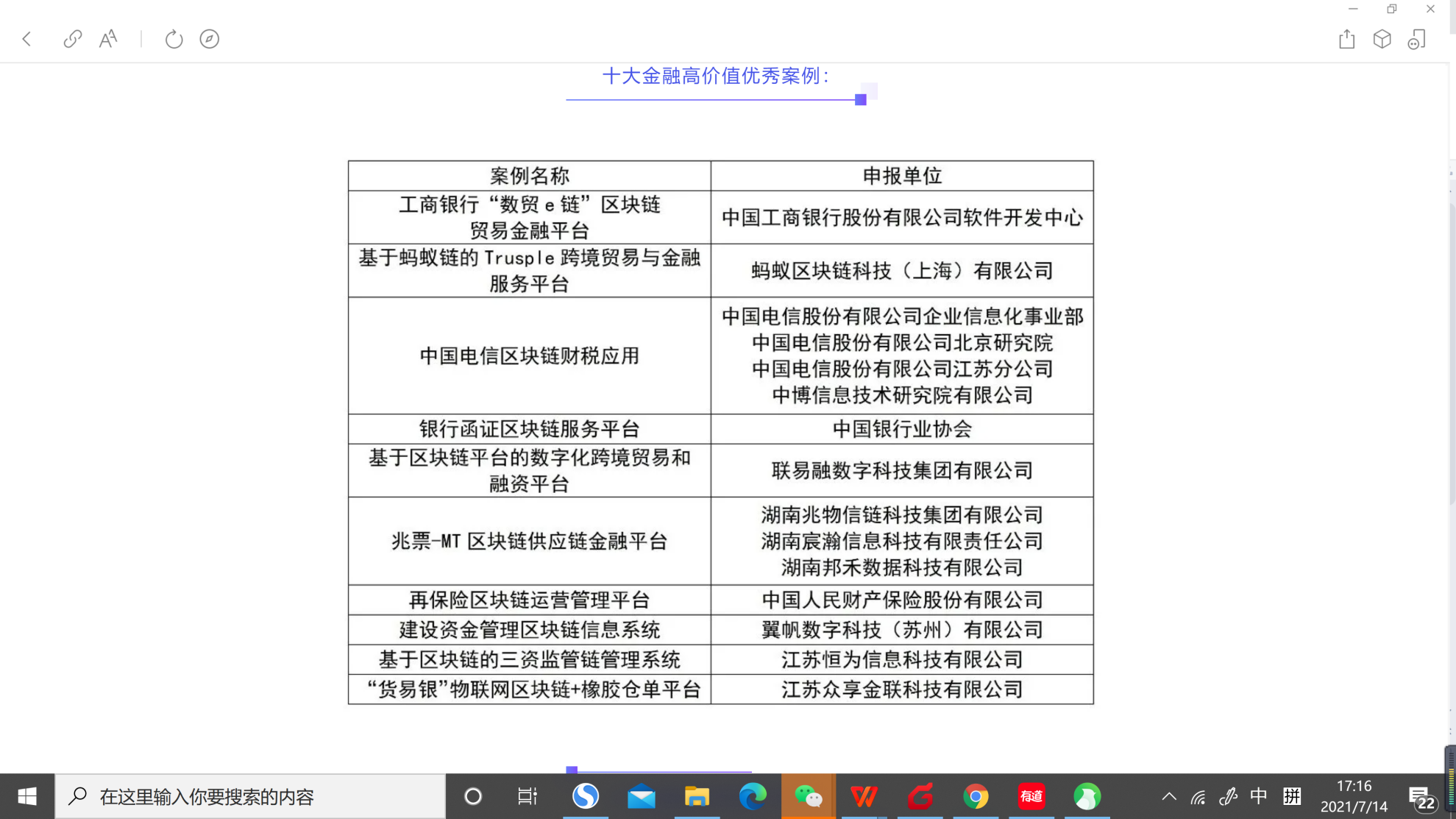 脱颖而出！中国电信研究院自研区块链可信财税平台获评2021可信区块链生态大会高价值案例