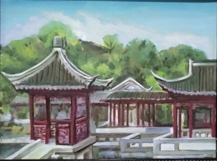 67岁实现儿时梦-常熟老年大学油画班首次开展