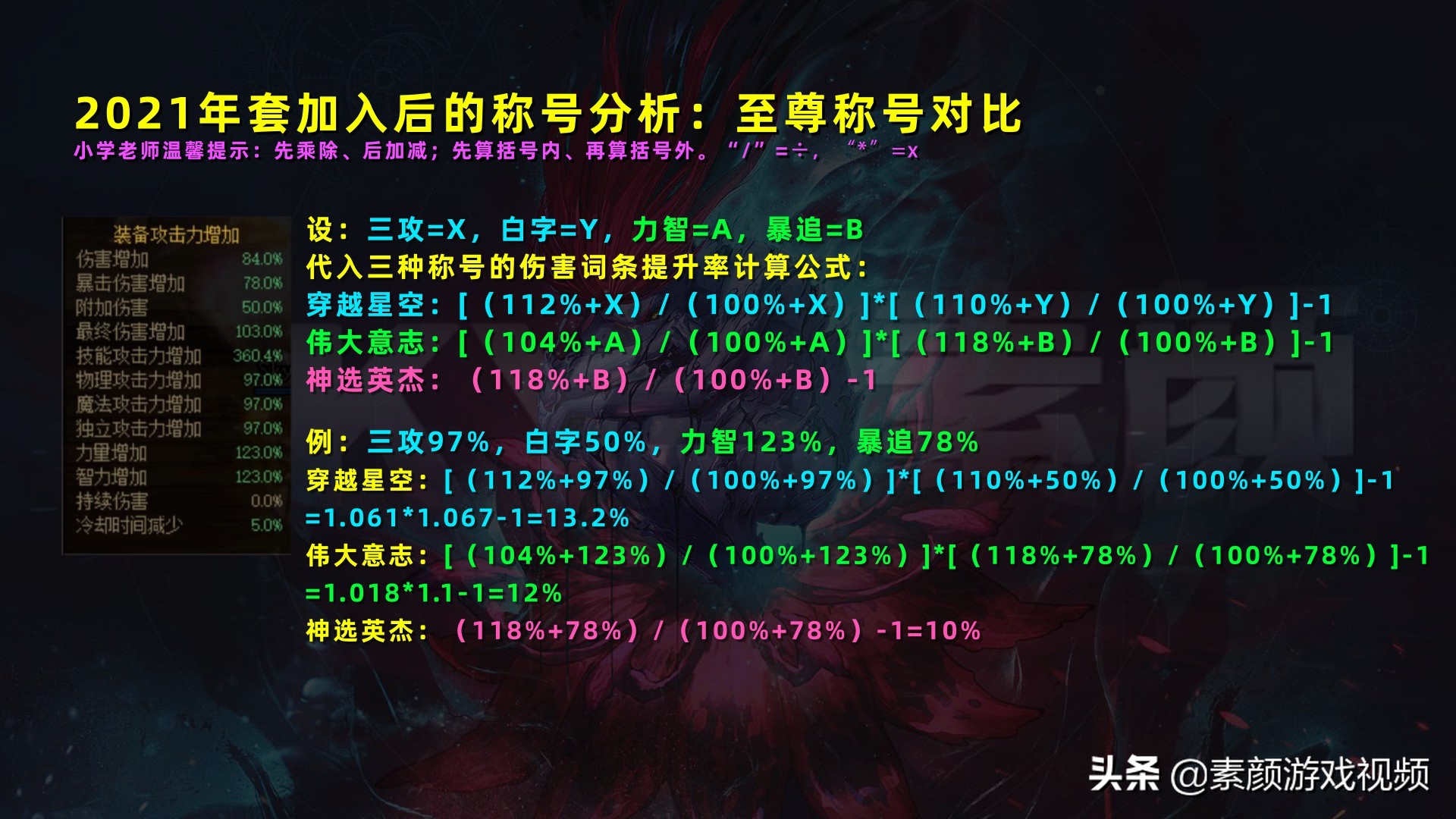 DNF：搭配变化莫测，称号如何选择？版本主流称号综合分析