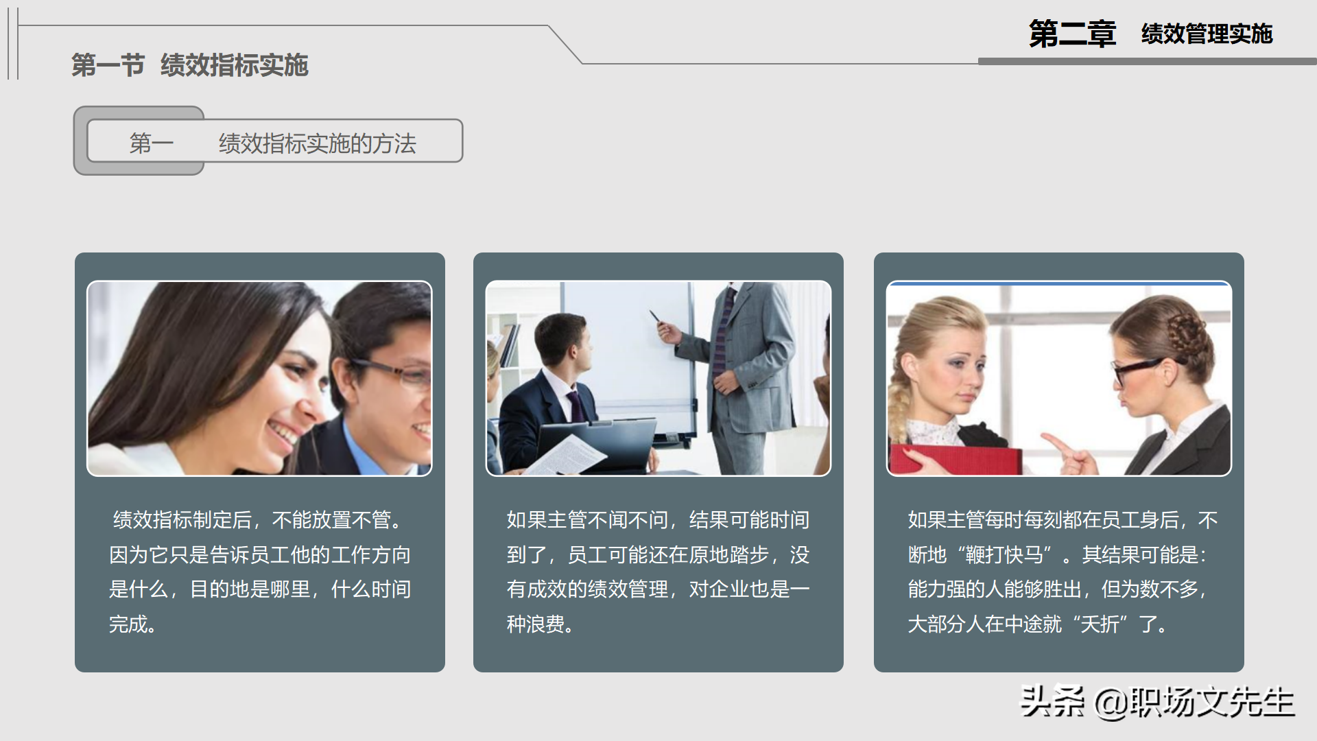 绩效管理实施：30页公司绩效管理培训，绩效考核管理的作用及考核