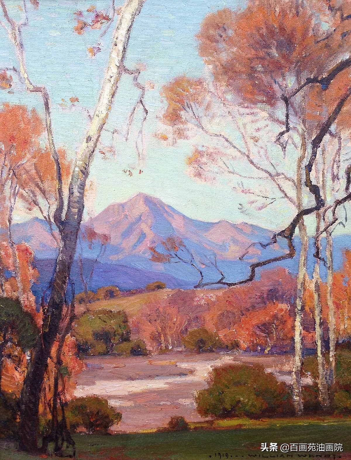 油画风景基础知识:山的画法