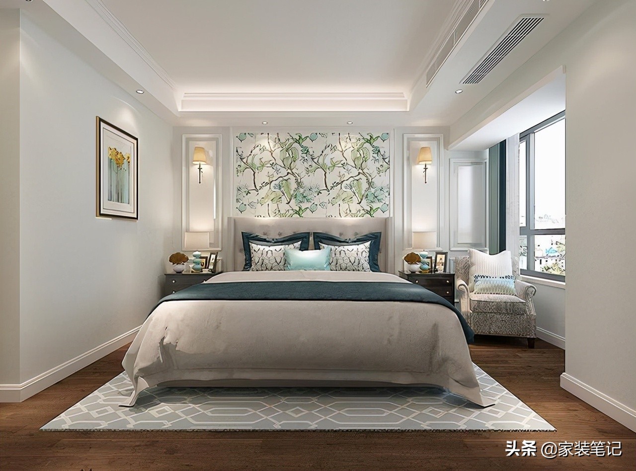 106㎡美式风，三房改两房，主卧多一个衣帽间，整体实用又很温馨