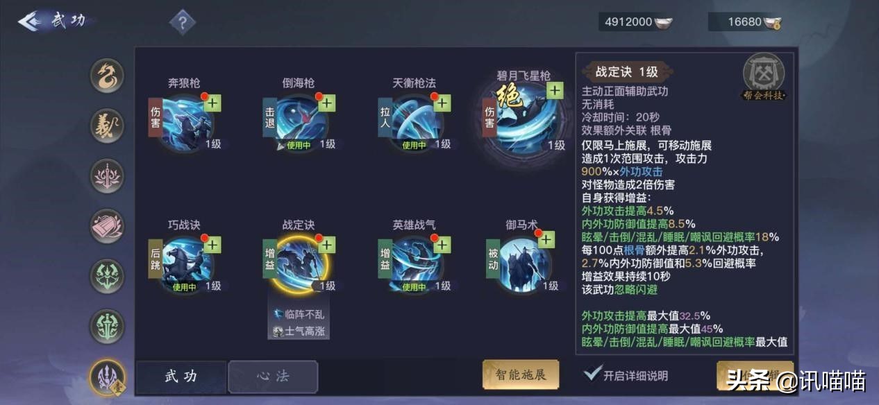 剑侠情缘2剑歌行杨门傲血流派技能加点
