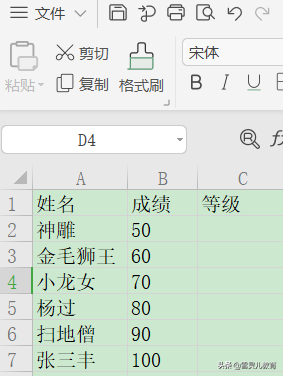 Wps如何表示分数(WPS表格：如何用VLOOKUP函数将成绩分数评定成等级)