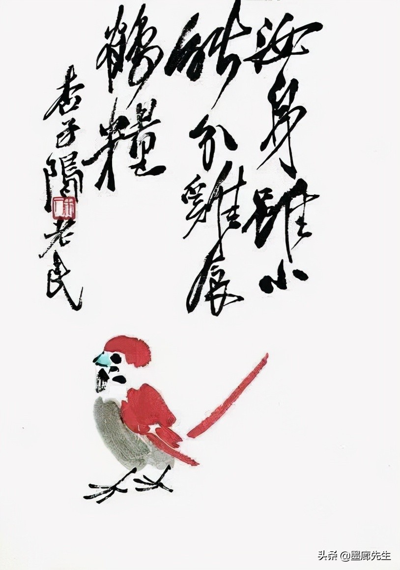 齐白石、徐悲鸿、黄胄三位大师画麻雀各有品味