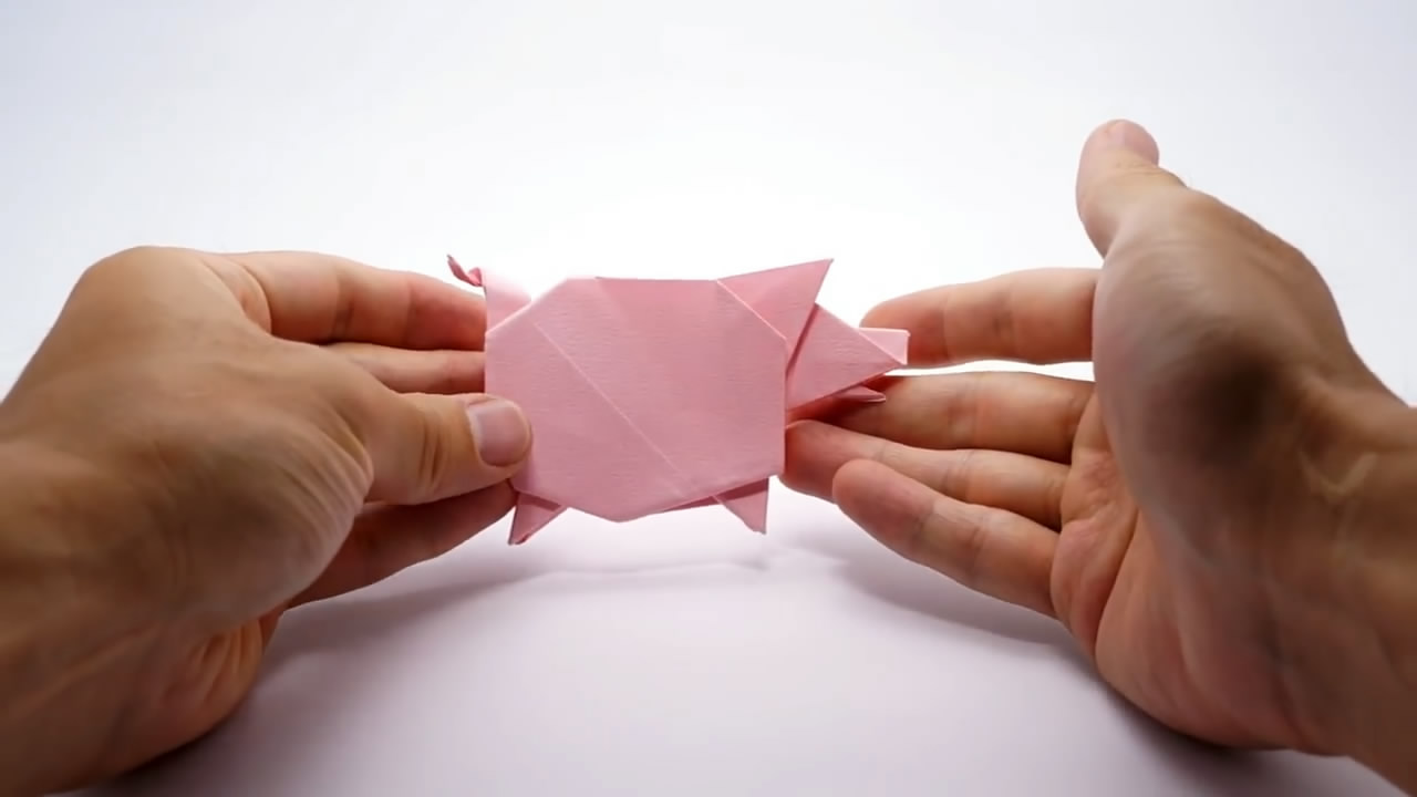 猪爪折纸教程图片
