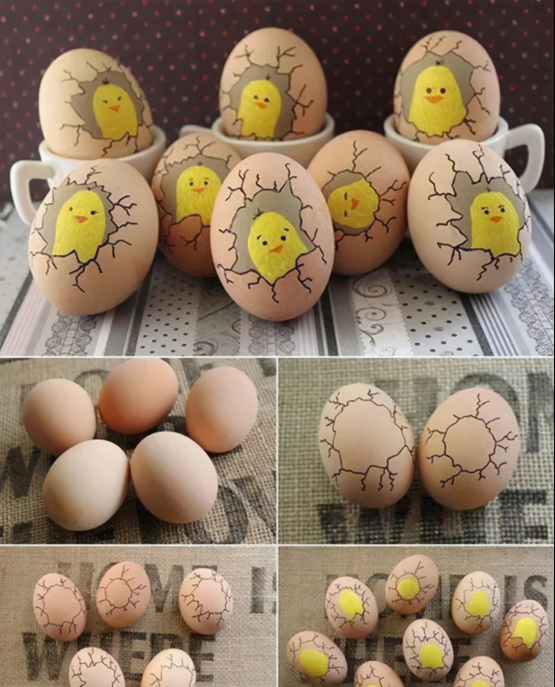 鸡蛋装饰画（大人孩子都喜欢DIY创意手工）