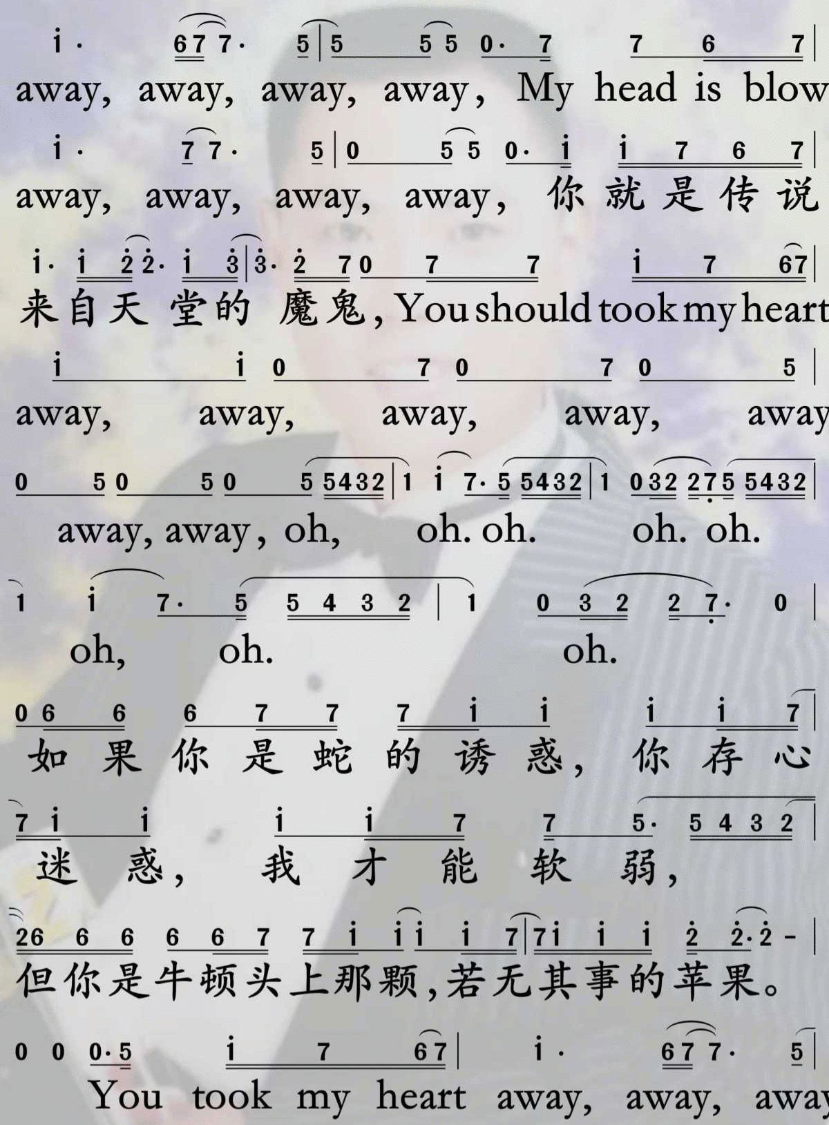 泡沫钢琴简谱（香港女歌手歌曲简谱大全分享）