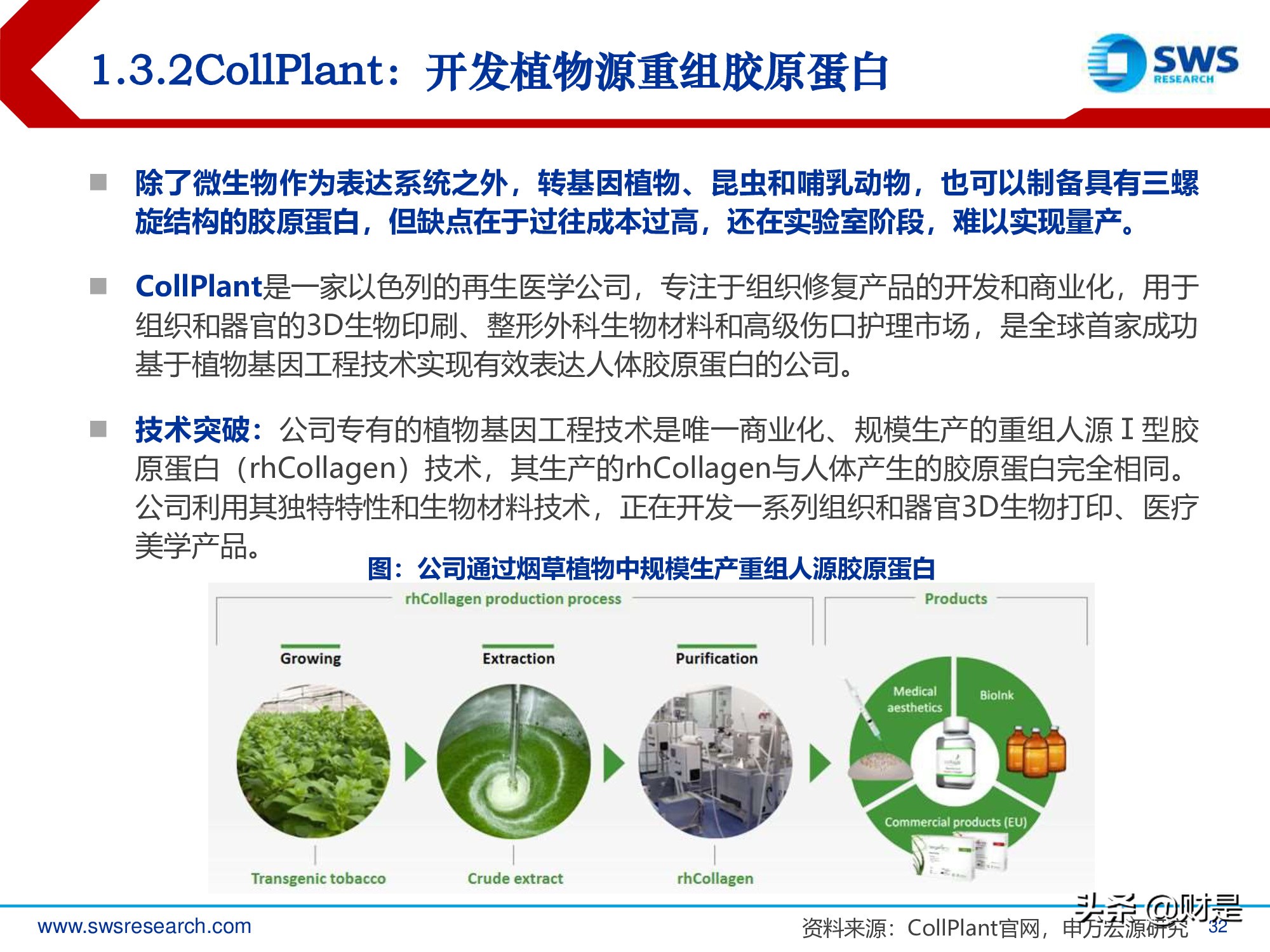 胶原蛋白行业深度研究报告：生物医药材料下一个风口