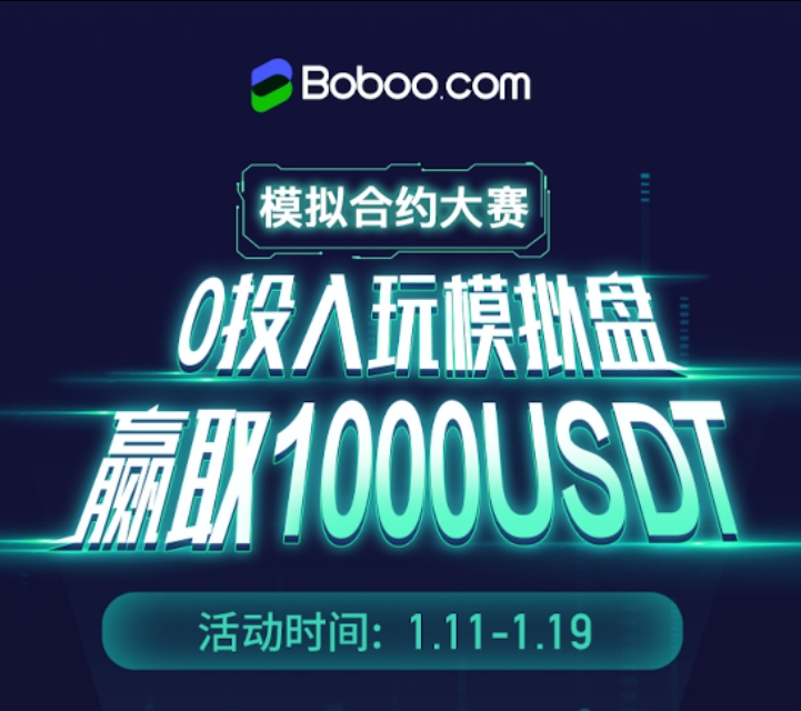 Boboo合约模拟盘大赛正式启动 零投入、零风险赢取1000USDT