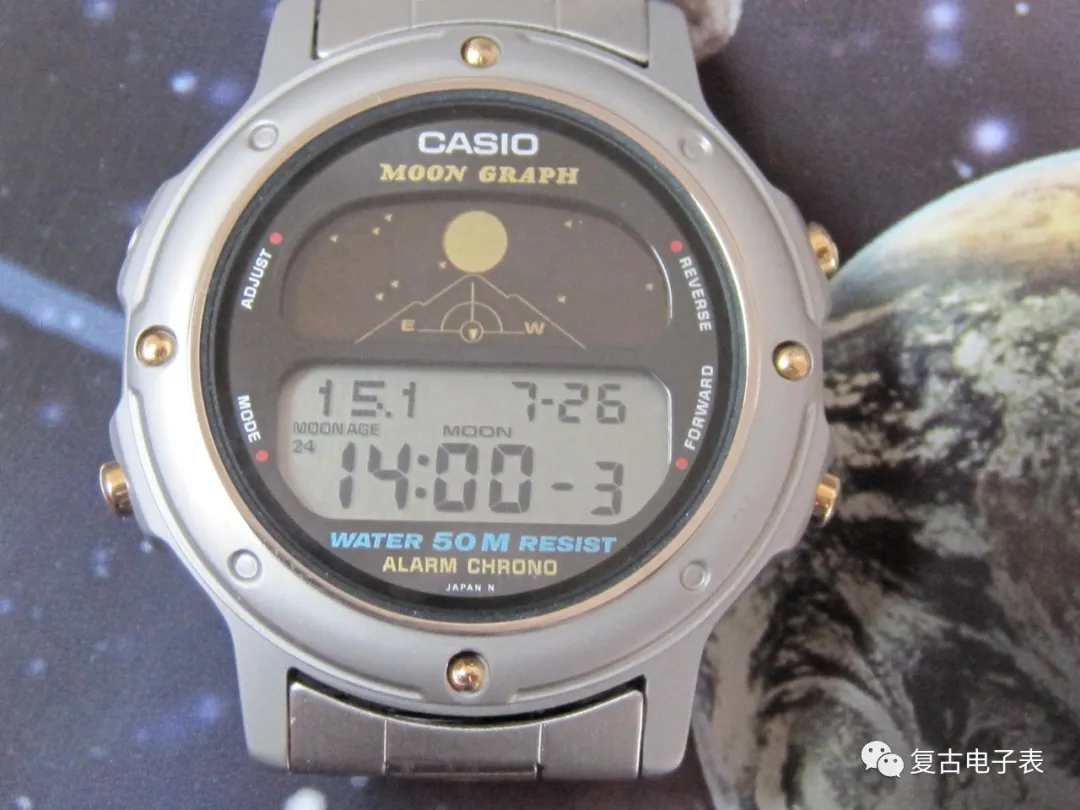 纵观日月星辰的全金属卡西欧——CASIO MOON GRAPH gmw61