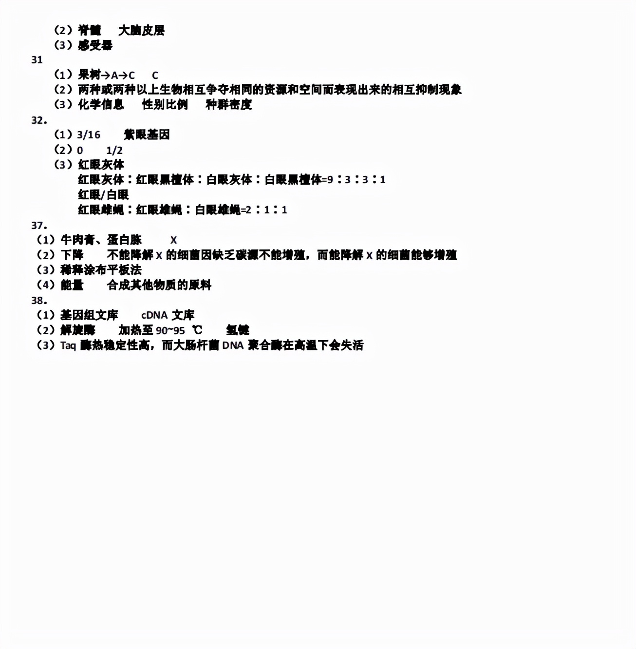 高考生物：43套「真题试卷」清单汇总（答案解析）拿去刷