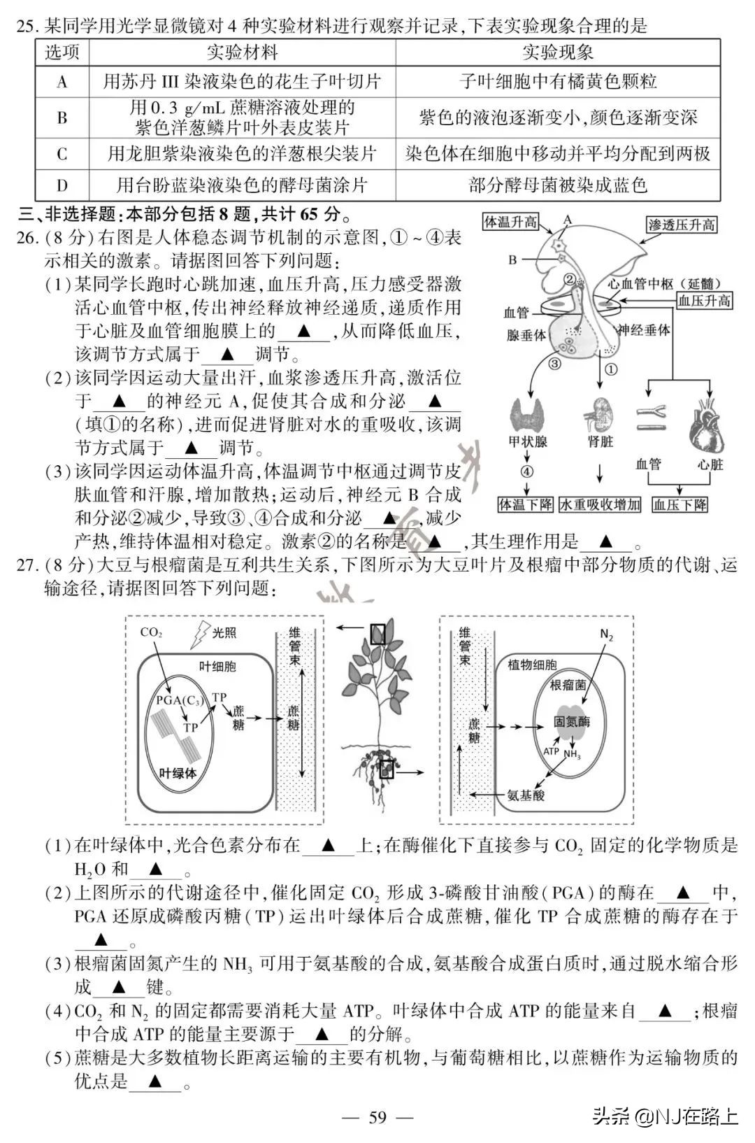 2020江苏高考试卷+答案公布