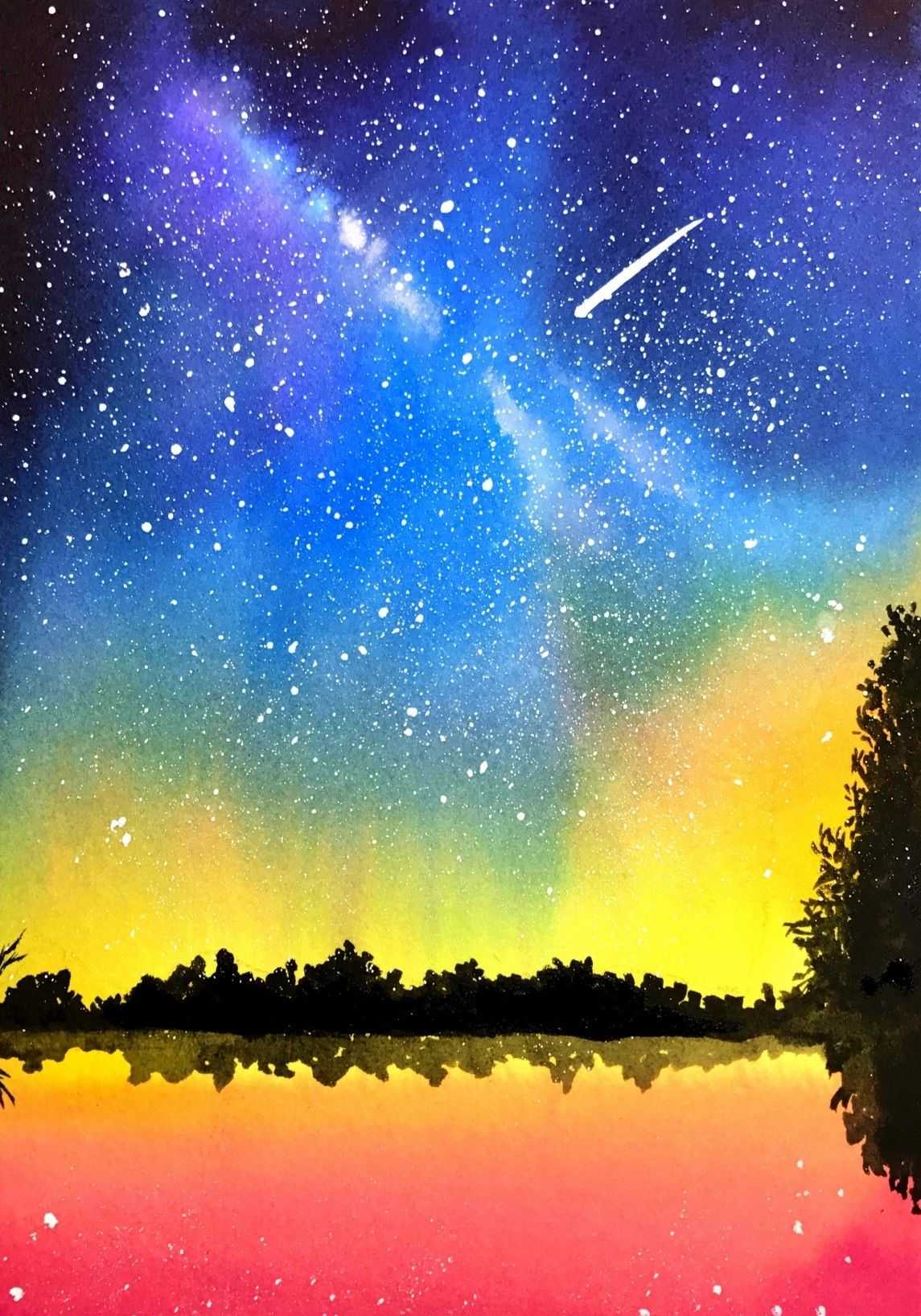 璀璨星空水彩画技法：从零开始绘制梦幻夜空