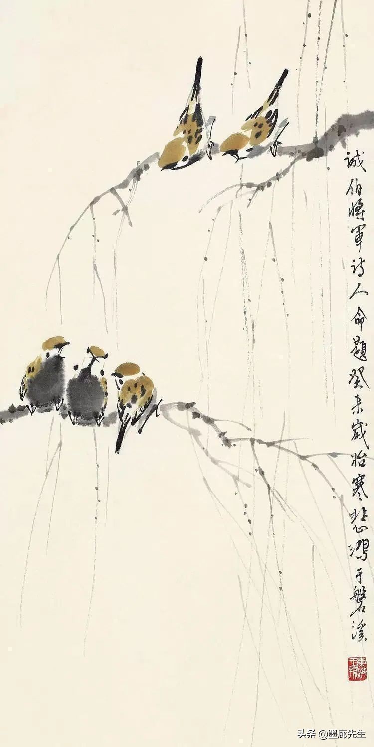 齐白石、徐悲鸿、黄胄三位大师画麻雀各有品味