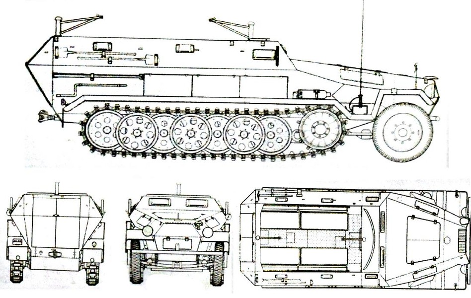 二战德国半履带装甲车之251/1型半履带装甲运兵车（二）